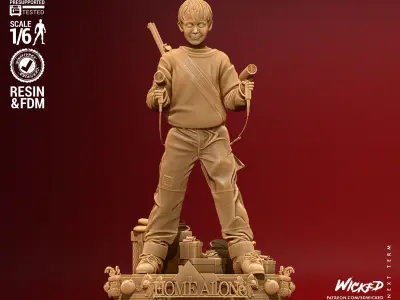 Wicked Home Alone Kevin Sculpture Tested for 3D printing 3D print model
