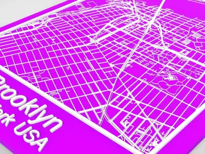 Streets and roads  Brooklyn New York USA 3D model