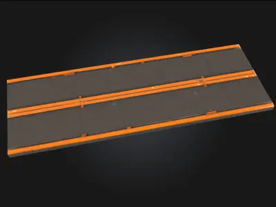 Futuristic Runway  Sleek Pathway to Tomorrow 3D model