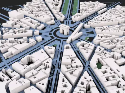 Paris City 3D model