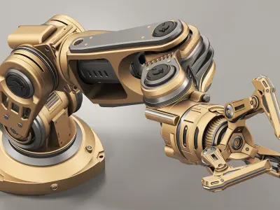 Robot Arm 3 RIGGED and Animated 3D model