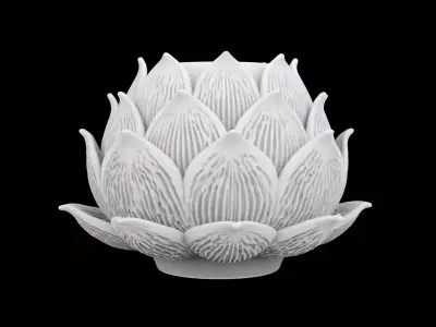 Lotus Flower Lamp Base 3D Print Model 3D print model