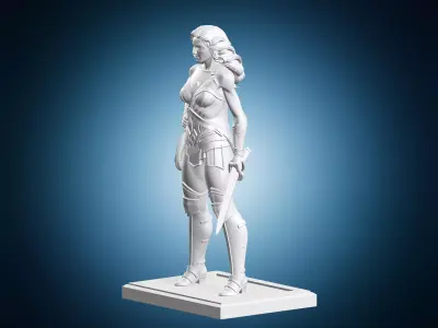 Wonder Woman Statue 3D Model 3D print model