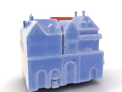 Rustic German Townhouse model pack Low-poly 3D model