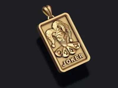 Joker playing card pendant light 3D print model 3D print model