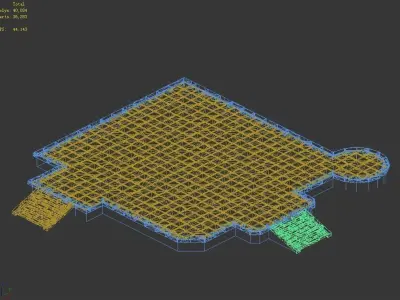 Game Building - blacksmith ground 01 3D model