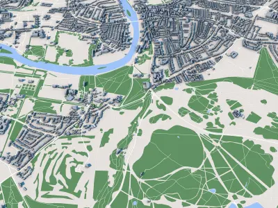 Richmond Park London England 3D model