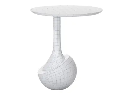 Modern sculptural side table 3D model