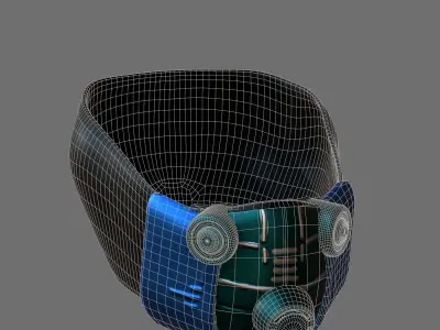 Gas mask helmet 3d model scifi Low-poly  Low-poly 3D model 280