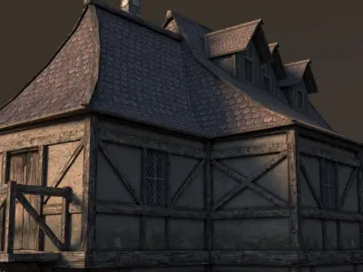 Fantasy Medieval House 03 3D model