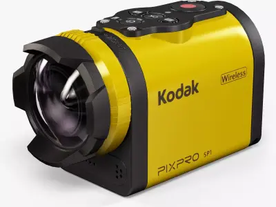 Kodak Pixpro Sp1 action camera Low-poly 3D model