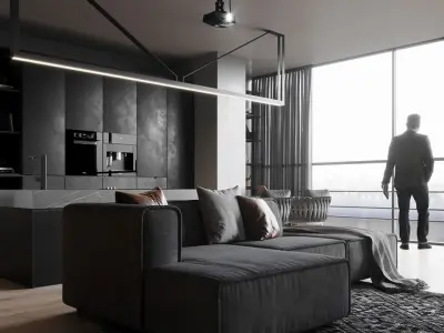 Apartment floor plan of room 3D model