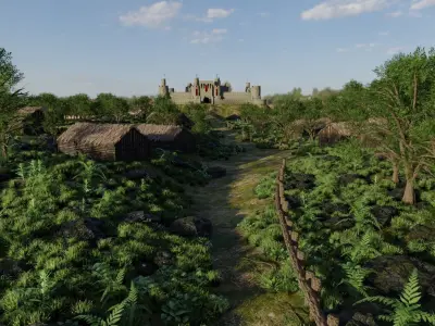 Path to Castle Scene v2 3D model