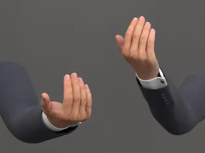  Male Arm Beckon Animated Rigged for Maya 