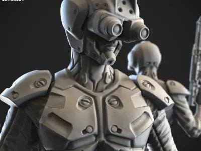  Overweight Gear Jaeger Pilot 100mm and 32mm 3D print model