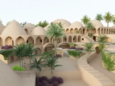 Soil Hotel Low-poly 3D model