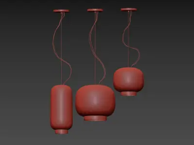 Chouchin Reverse 3 Suspension Lamp from Foscarini 3D model