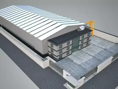 Industrial Building Factory 3D model