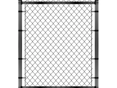  Chain-link fence 3D model
