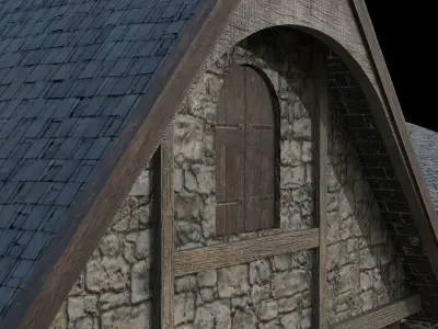 Medieval house  3D model 2