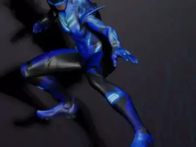 A high speed hero 3D model