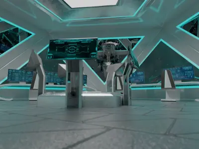 Sci-fi Futuristic Lab 3D model