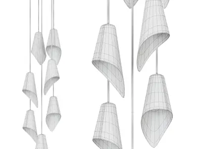 Arc 7 Pendant Chandelier by Luxdeco 3D model