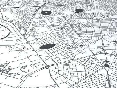 Dakar Road Network and Streets 3D model