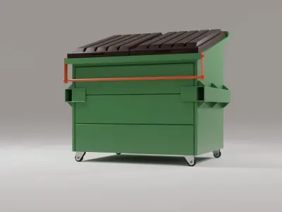 Dumpster - Trash Container 3D model