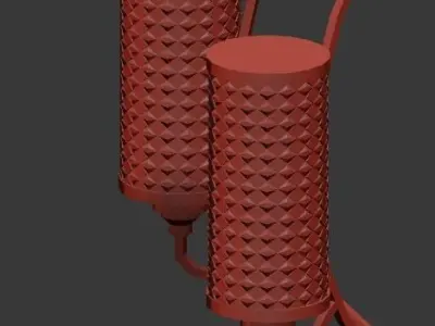 Quoizel Denton Western Bronze Five LIght Wide Chandelier 3D model