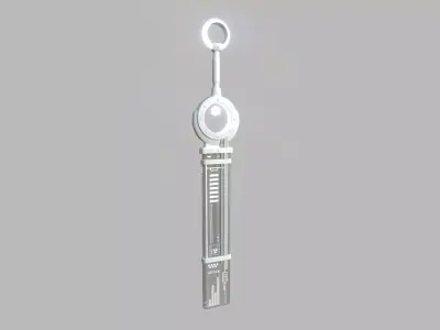 SciFi Sword A08 Full White - Character Design Fashion Low-poly 3D model