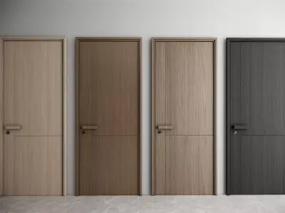Door Modern bedroom-door-entrance door-wooden door 3D model buy