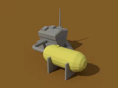 Low Poly Scifi Generator Low-poly 3D model