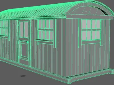 container house Low-poly 3D model buy