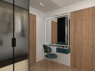 Boho style Bedroom Interior scene 3D model