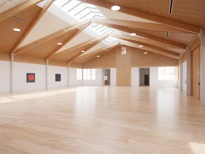 Art Museum Gallery Interior 43 Low-poly 3D model