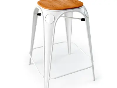 Louix chair High and stool 3D model