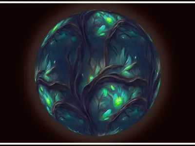 Grass Twilight Forest Floor -20 TEXTURES- Handpainted--PACK 1--- Texture