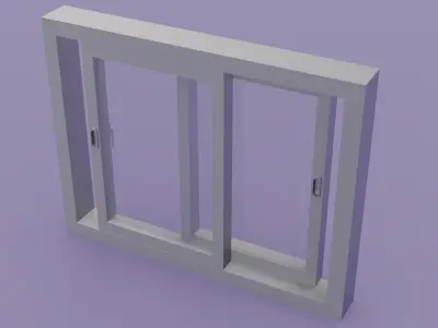 Sliding window - 180x140 V2 Low-poly 3D model
