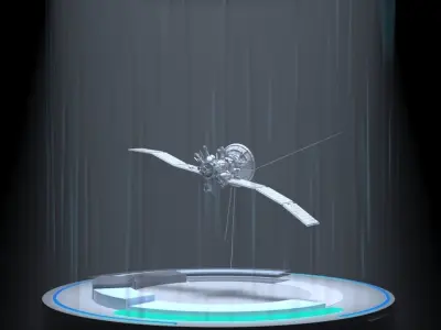 Satellite spin show 3D model