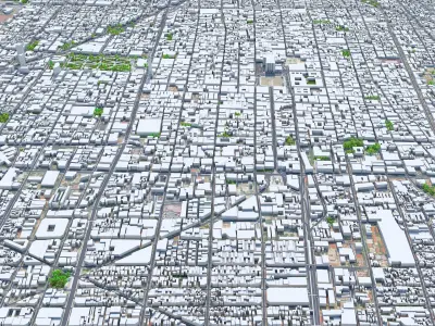 Mexico City Downtown Low-poly 3D model