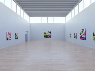 Art Gallery Interior 31 Low-poly 3D model