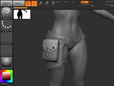 Waist bag LowPoly for your gaming experience Low-poly 3D model