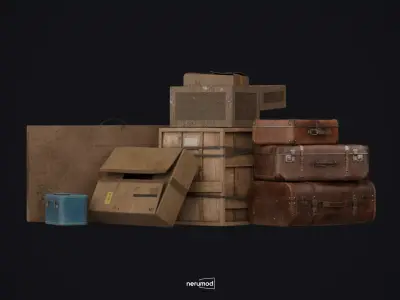 Industrial and Military Crates 3D Model Realistic Pack Low-poly 3D model