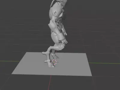 Industrial Worker Bot Low-poly 3D model