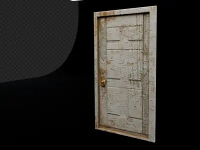 Suzume No Tojimari Wooden Door Lowpoly Custom PBR Textures  Low-poly 3D model