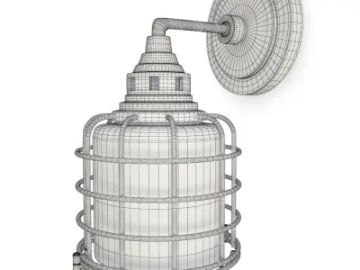 Industrial Wall Lamp Connell 3D model