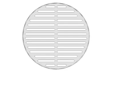 Drainage Manhole Cover D600 with Frame Storm Drain Urban Infrast 3D model