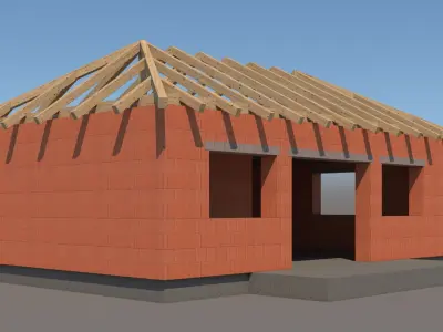 House Construction Site 002 Low-poly 3D model