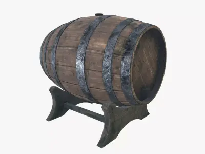 Barrel Low-poly 3D model